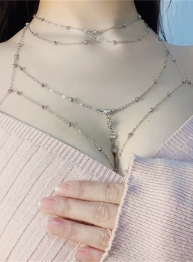 杨超越同款胸链身体装饰链