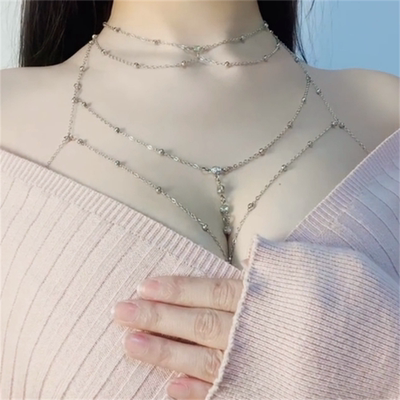 杨超越同款胸链身体装饰链