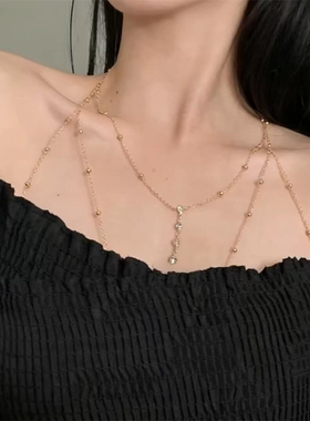 纯欲辣妹风胸链身体链女