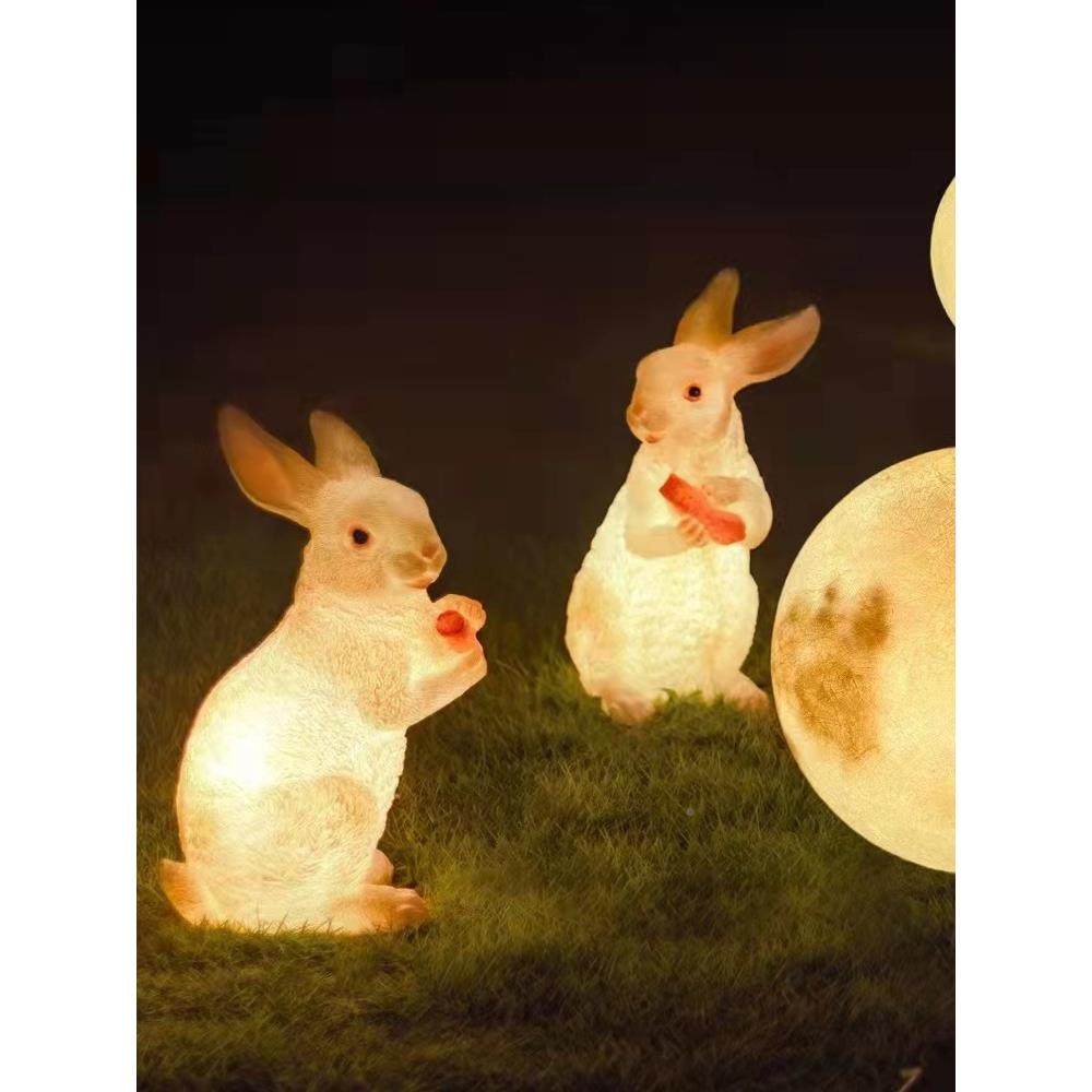 太阳能led发别光兔子灯园户防水动物灯外墅庭院林亮化装FX0饰草坪,家装灯饰光源,草坪灯,淘宝优惠券,粉丝福利购,淘宝优惠卷