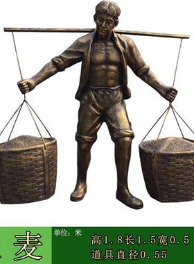 玻璃钢雕塑定制铸铜仿铜人物雕像农耕摆件户外广场大型景观装饰