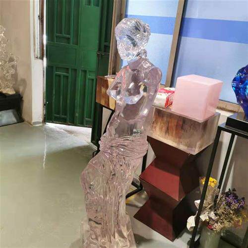玻璃钢透明雕塑铂晶树脂人物塑像维纳斯断臂女神户外景观水晶摆件