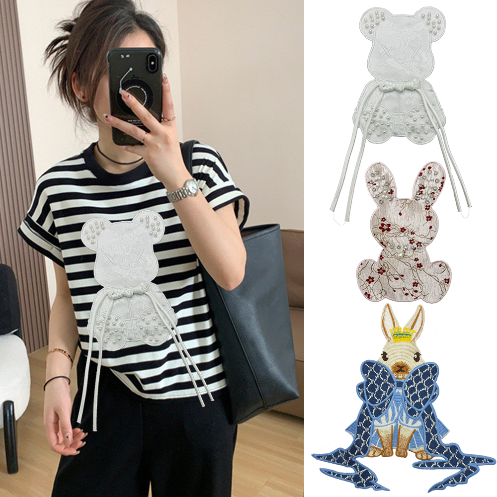 精品时尚小熊兔子服装个性布贴