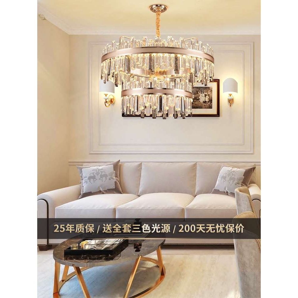 轻奢水晶灯2022新款后现代简约网红大气豪华主灯卧室餐厅客厅吊灯