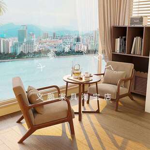 阳台茶桌椅组合网红一桌二椅休闲椅子休息区布置家用小桌椅三件H^