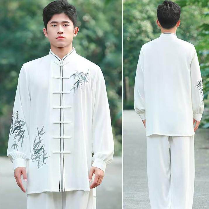 高端新款春秋太极服女八段锦太极拳练功服武术表演比赛中式国风男