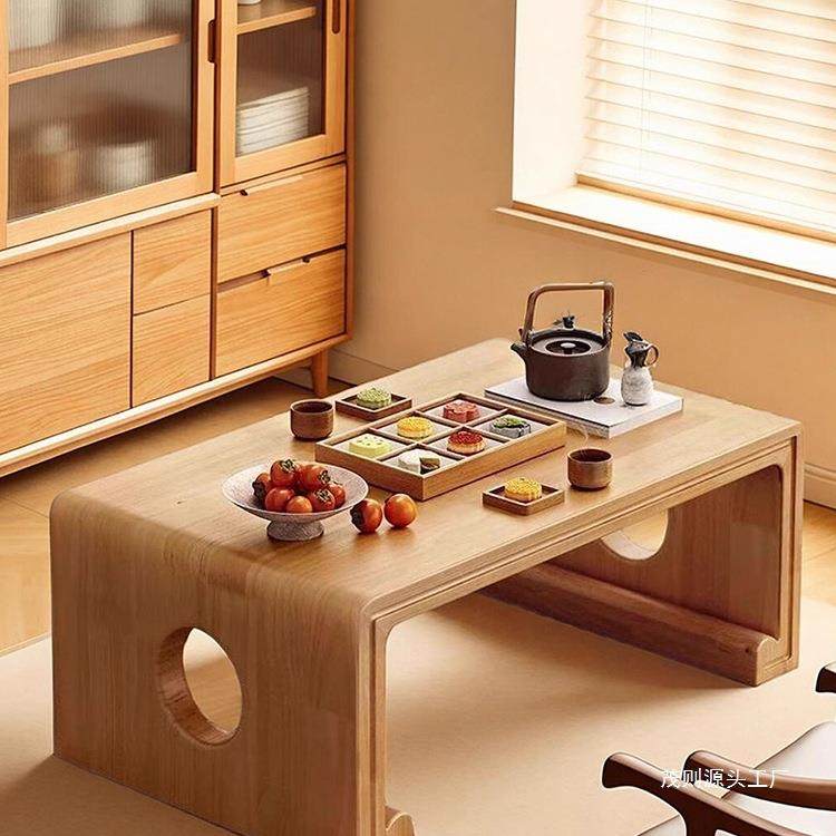 飘窗桌子实木小桌子榻榻米茶桌炕桌茶几三件套小矮桌书桌窗台炕几