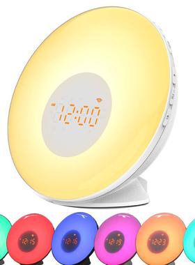 智能APP唤醒灯闹钟Alexa&GoogleHome语音控制日出闹钟日落睡眠灯