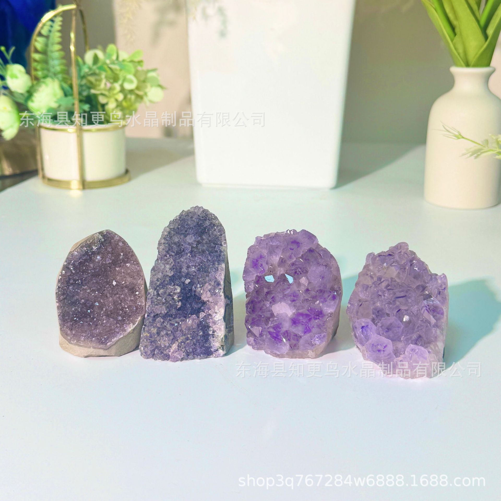 天然乌拉圭紫晶洞镇宅风水摆件