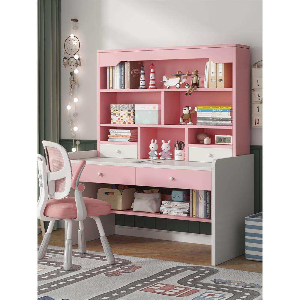 书桌书架书柜一体桌子小学初中生卧室写字学习桌椅学生家用电脑桌,纺织面料/辅料/配套,纺织机械配件,淘宝优惠券,粉丝福利购,淘宝优惠卷