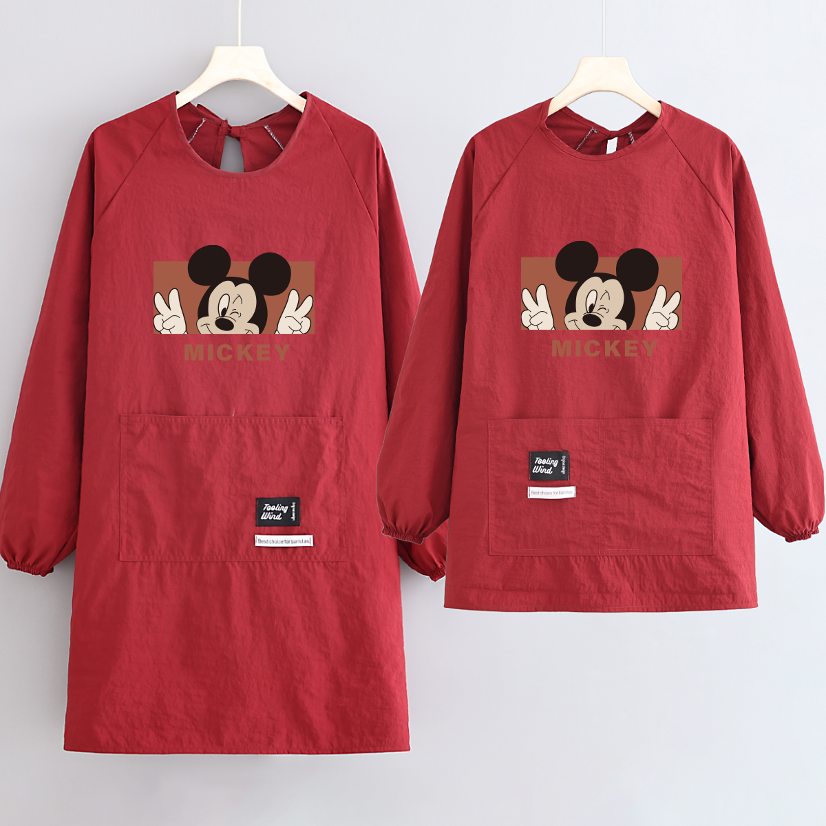 长袖防水防油清洁围裙定制工作服