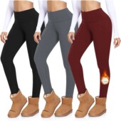 women女士休闲高腰加绒打底裤 High leggings for waisted fleece