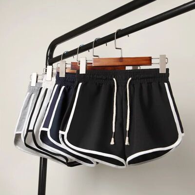 Elastic waist sports three quarter pants女士松紧腰运动三分裤