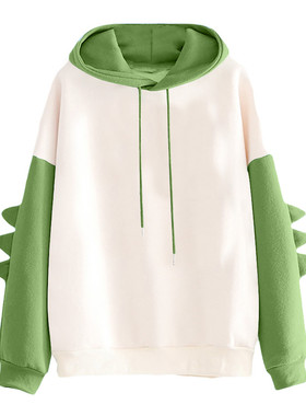 Solid color pullover long sleeved sweater 纯色套头长袖卫衣女