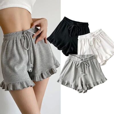 High waisted micro elastic shorts for women 女士高腰微弹短裤