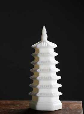 假山盆景微景观造景陶瓷小摆件招财宝塔中国风创意家居玄关装饰品