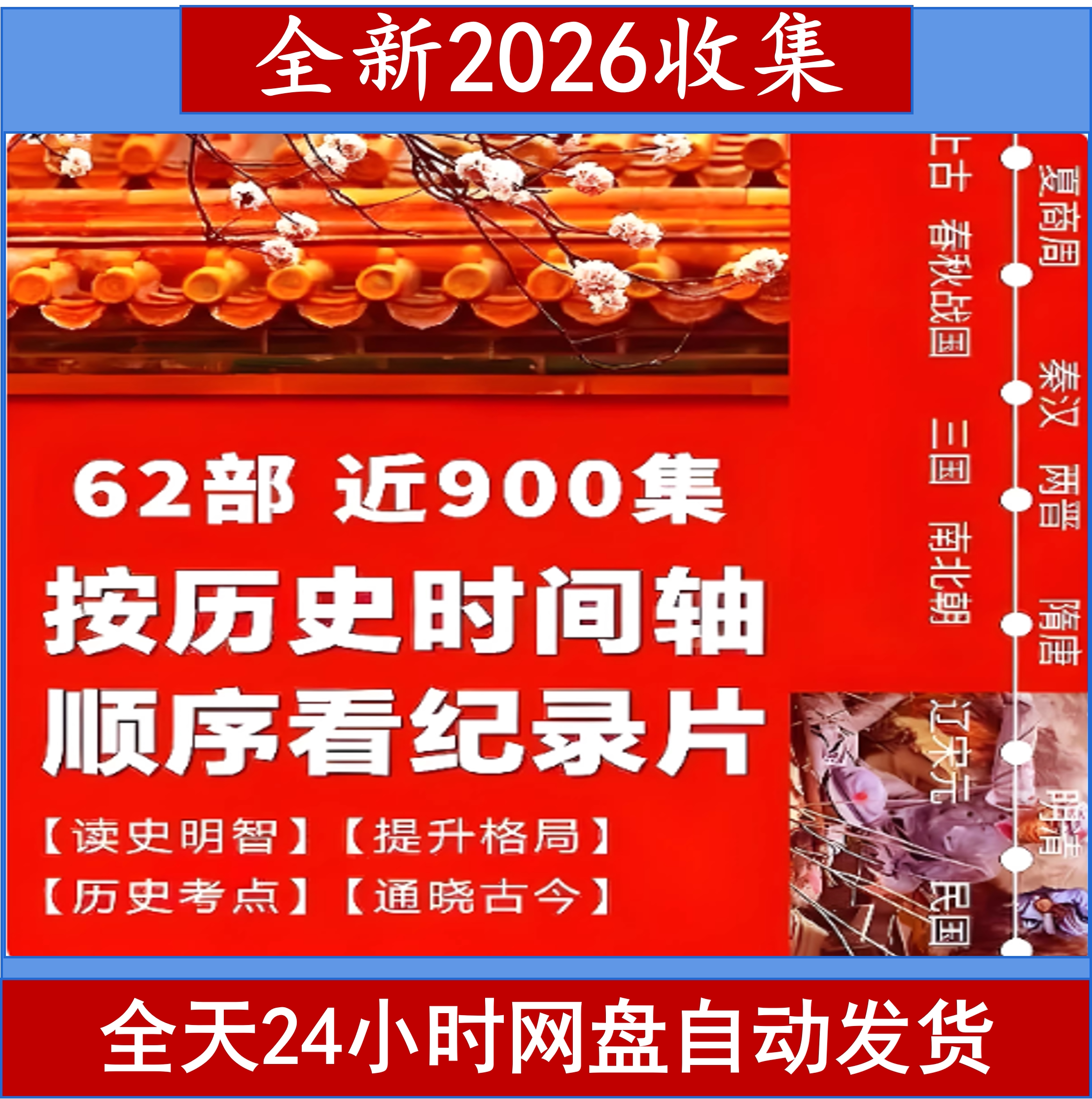 62部历史纪录片高清视频素材合集