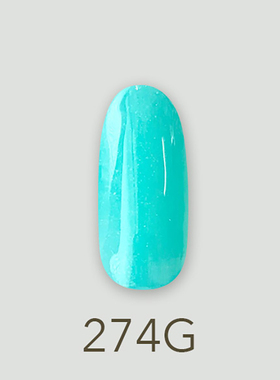 日本MD甲油胶274闪耀的安娜闪粉绿色七彩水果软糖美甲店专用