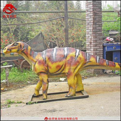 仿真慈母龙鸭嘴龙玻璃钢树脂雕塑公园景区博物馆科普电动感应恐龙