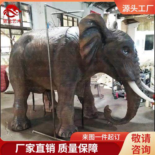 人穿木偶服仿真大象皮衣内部操控表演道具商场楼盘暖场人气装置