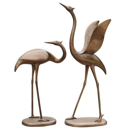 玻璃钢户外仙鹤雕塑景观仿真鹤假山水池装饰庭院摆件大丹顶鹤模型