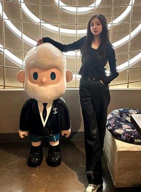 网红男朋友雕塑卡通公仔家里客厅卧室装饰品落地大摆件