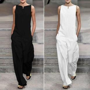 Casual loose sleeveless trousers jumsuit休闲宽松无袖连体长裤