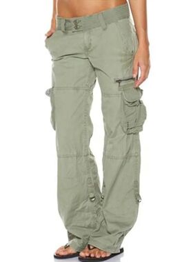 多口袋休闲宽松直筒工装裤Multi-pocket straight-leg work pants