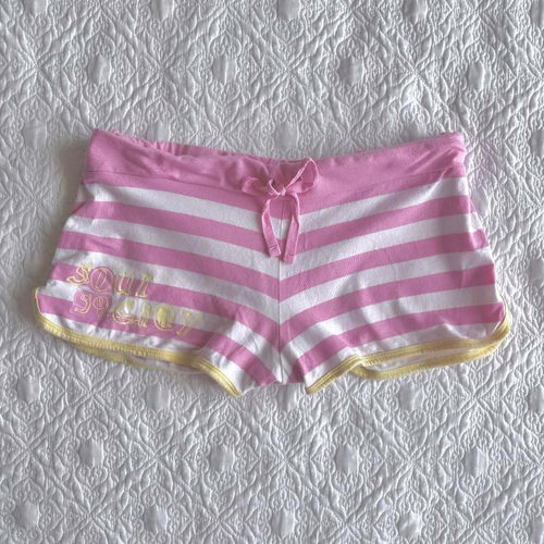 女士夏季撞色条纹休闲热裤不易变