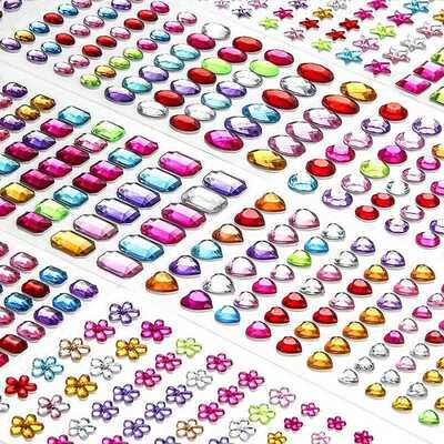 Muticolor Self Adhesive Gems Stickers for Crafts Bling Rhine