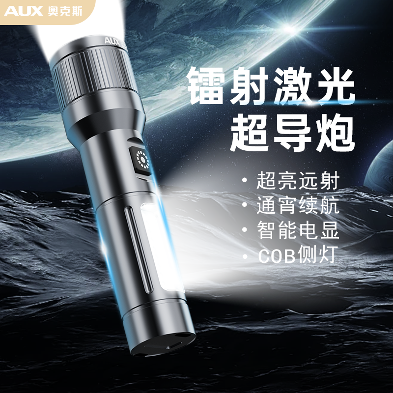 伸缩变焦/铝合金外壳/五档调光/Type-C快充