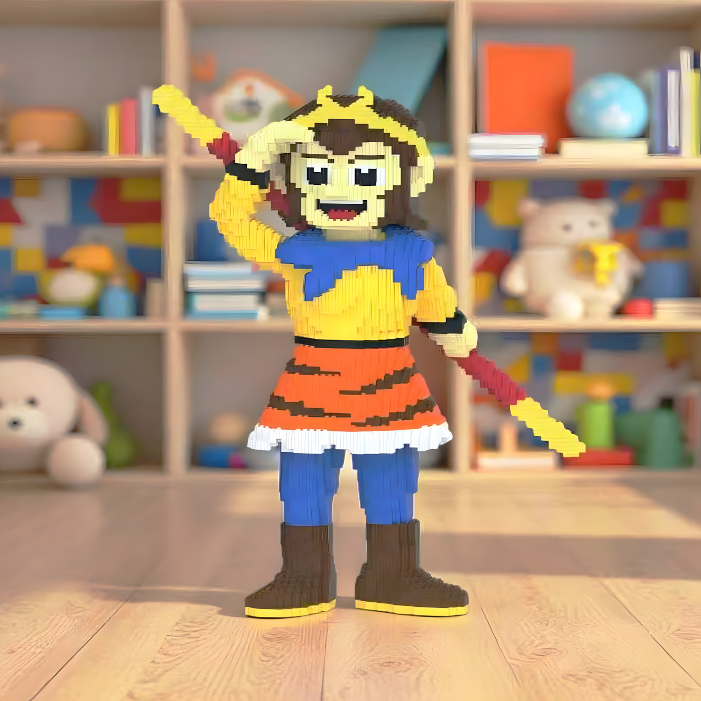 孙悟空国风神话积木拼装模型摆件