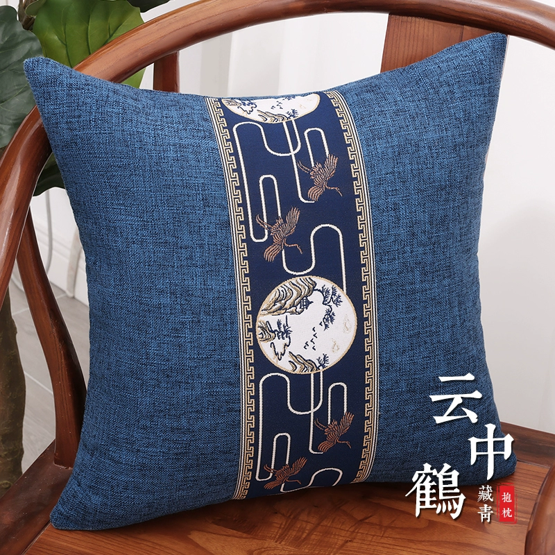 高端中式棉麻抱枕套客厅沙发