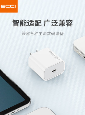 RECCI锐思企业礼品定制LOGO 30W快速充电器套装 RCK-21CC 充电器源政企单位会议商务