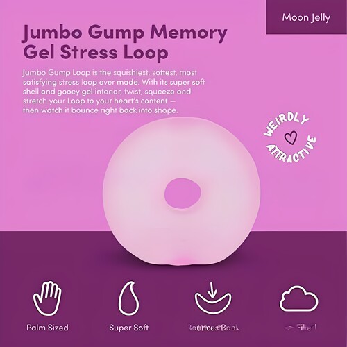 跨境新品Gump 超大环形凝胶填充减压球超柔软解压玩具缓解压力