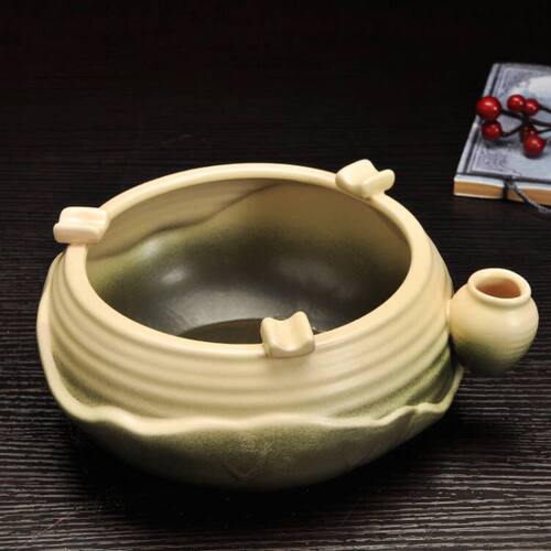 创意复古陶瓷烟灰缸灭烟器大号