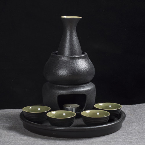 温酒烫酒器四两家用陶瓷烛台保温