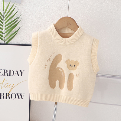 宝宝针织马甲男童套头线衣