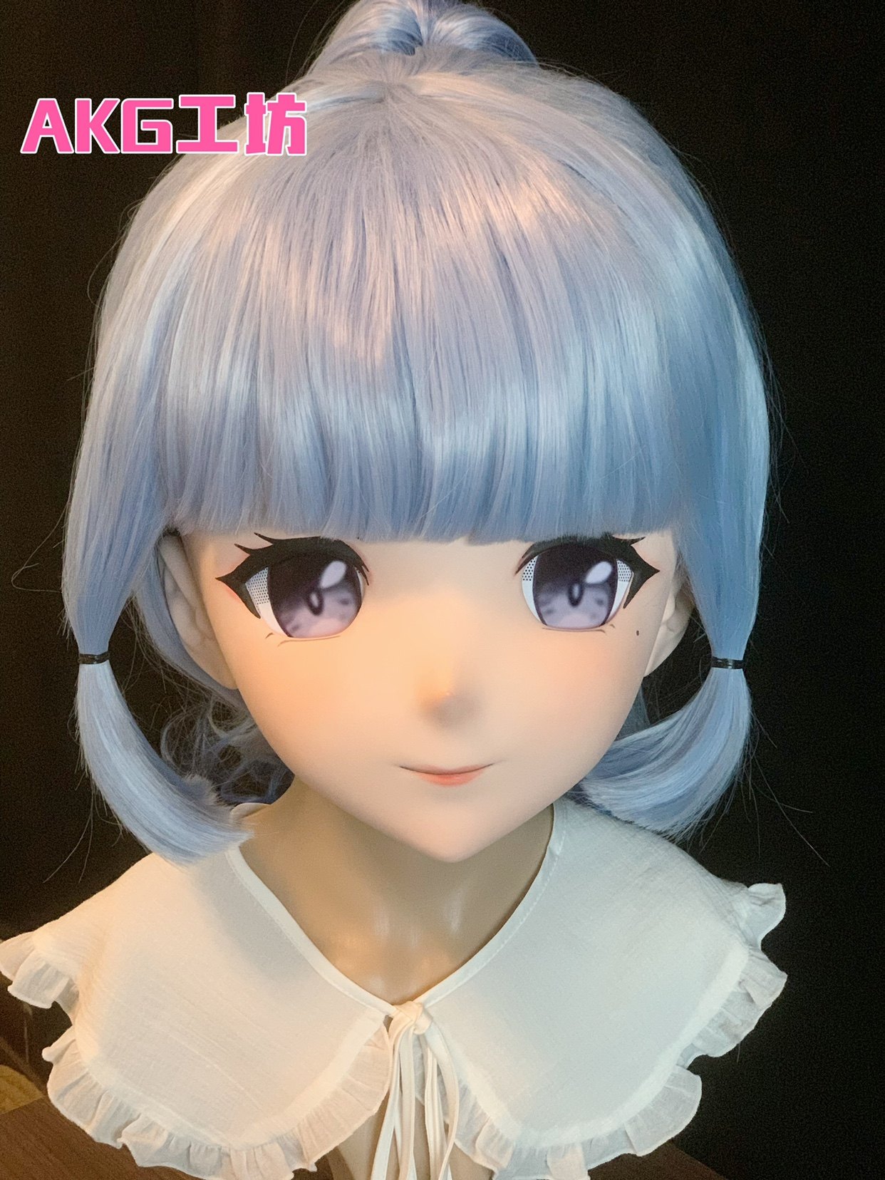 akg二次元kig面具定做全头带锁头壳定制kigurumi动漫头套神里绫华