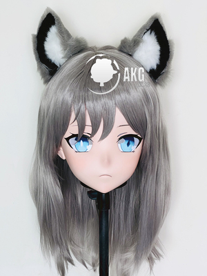 全头带锁cosplay二次元道具kig面具Kigurumi头套 砂狼白子
