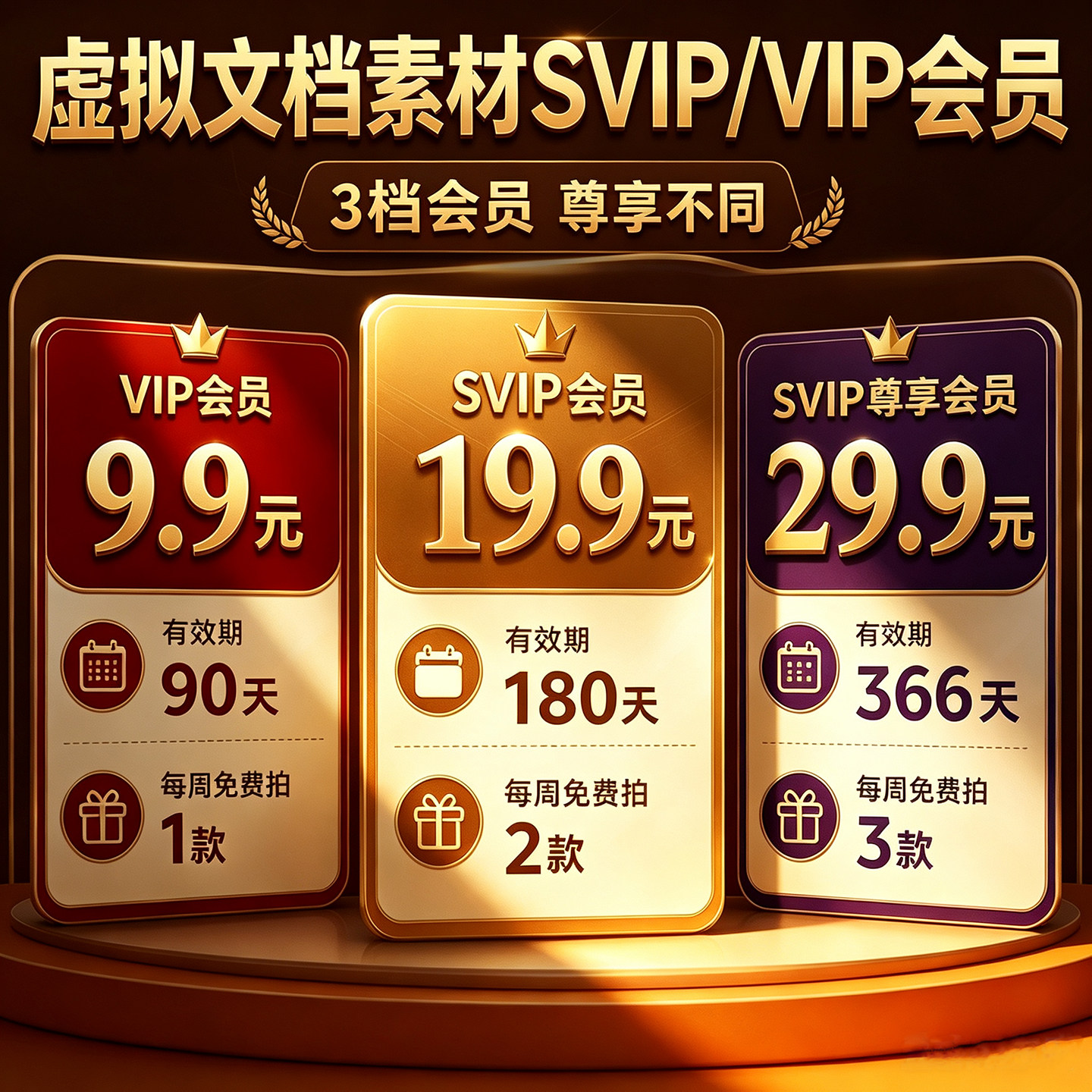 全店铺VIP/SVIP会员任选方案模板招投标书可编辑免费下载word文档