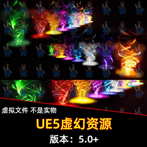 UE4虚幻5 Stylized Whirlwinds风格化能量旋涡烟雾火花视觉特效