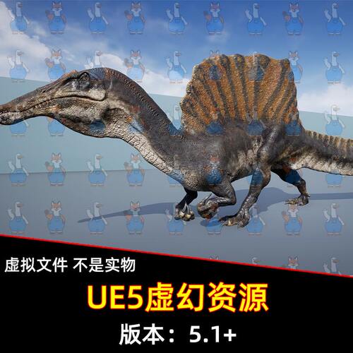 UE4虚幻5 Dinosaur Spinosaurus Unreal Engine-恐龙棘龙飞龙动画
