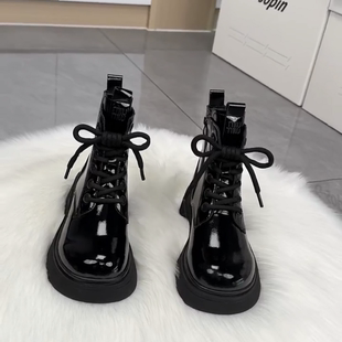 真皮女童马丁靴2025秋冬款加绒英伦风棉靴儿童鞋子小女孩公主单靴