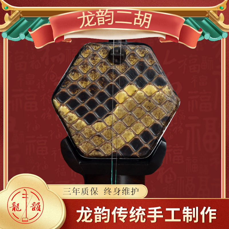龙韵二胡大音量明清旧料老红木高级演奏专业品牌二胡乐器厂家直销