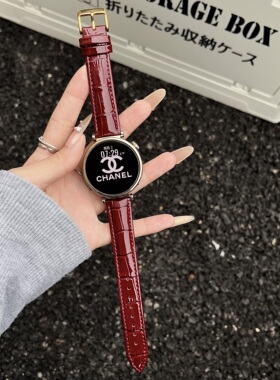 适用华为gt6手表表女生新款亮面真皮竹节gt5轻奢小众高级gt432pro