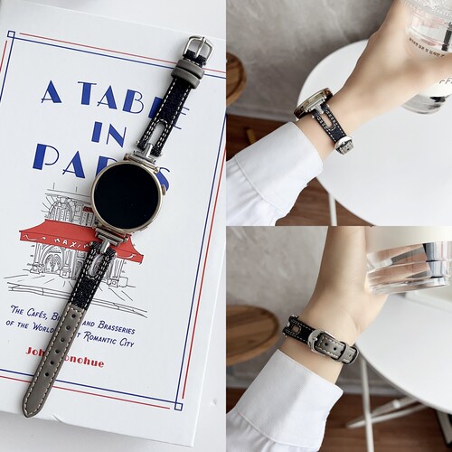 适用华为GT7手表表带女款GT6秋冬新款真皮GT5432金属扣watch5fit5