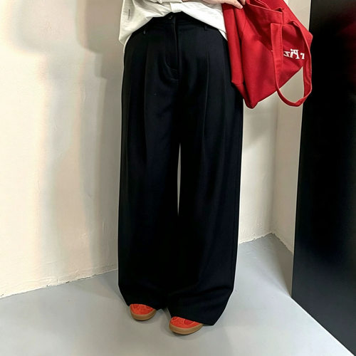 大码女装高腰直筒阔腿裤2026秋款胖mm宽松百搭休闲拖地长裤