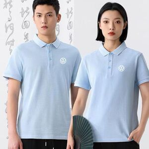 一汽大众天蓝刺绣短袖POLO衫