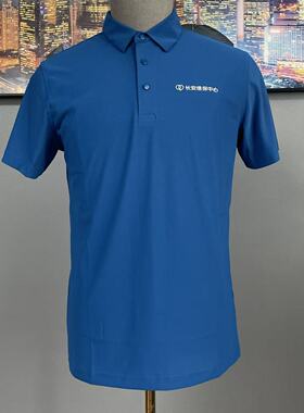 长安维保中心深蓝色短袖POLO衫汽车4S店印标汽修售后T恤工服工装